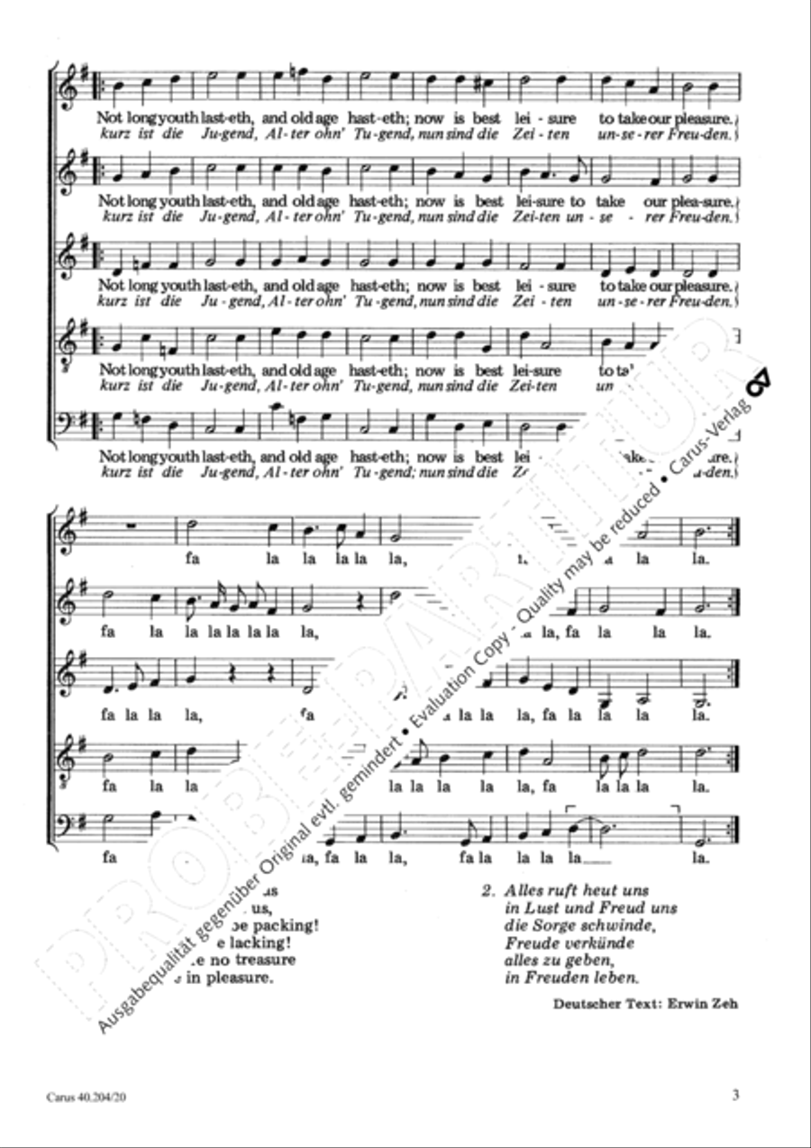 Morley: Zwei Madrigale Choir scores gallery preview page 2