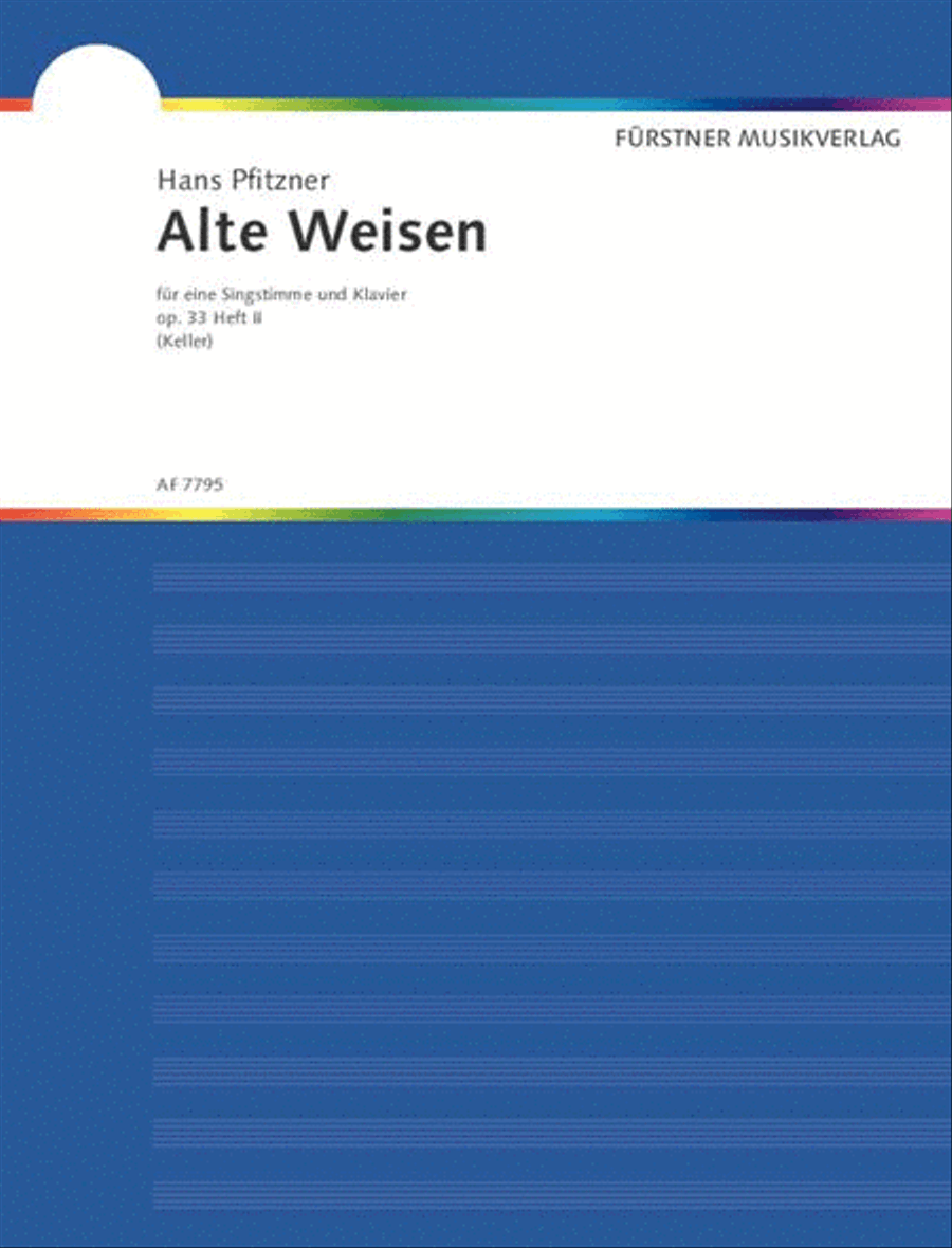 Pfitzner H Alte Weisen Op33 Bd2 (ep) High Voice scores gallery preview page 1