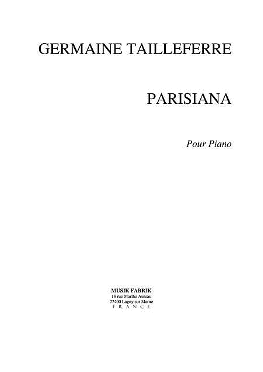 Suite du Ballet Parisiana Piano Solo scores gallery preview page 1