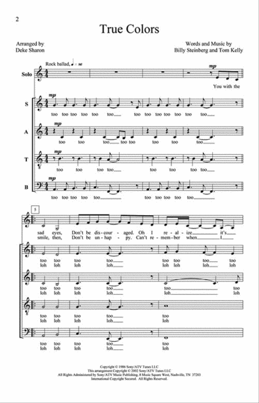 True Colors 4-Part scores gallery preview page 2