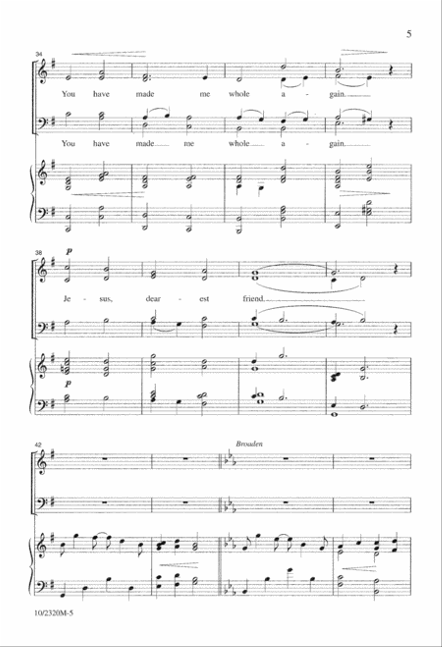 Come, Meet Jesus at the Well 4-Part scores gallery preview page 6