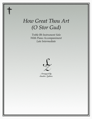Book cover for How Great Thou Art (treble Bb instrument solo)