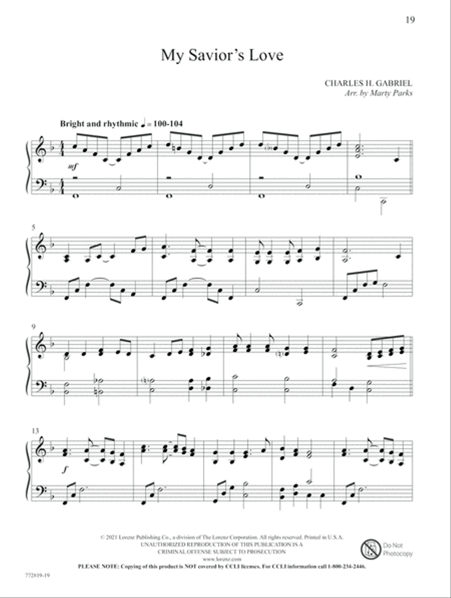 Measureless the Love of God Piano Solo scores gallery preview page 12