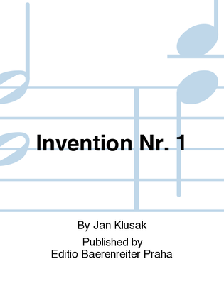 Book cover for Invention no. 1 für Kammerorchester