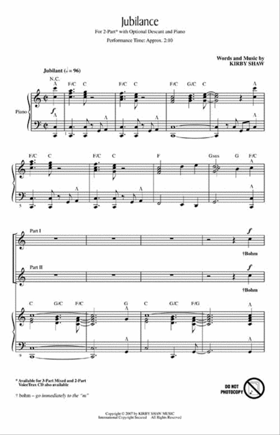 Jubilance 2-Part scores gallery preview page 2