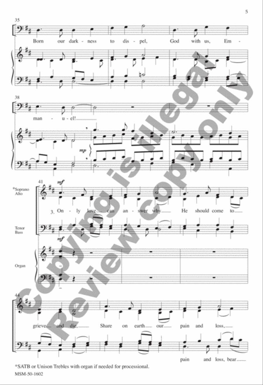 Sing the Songs of Bethlehem (Choral Score) image number null