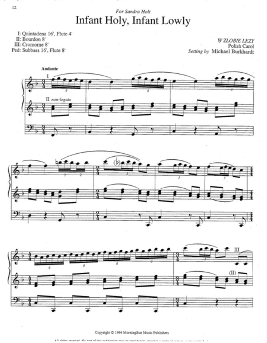 Five Christmas Hymn Improvisations, Set 2 Organ scores gallery preview page 5