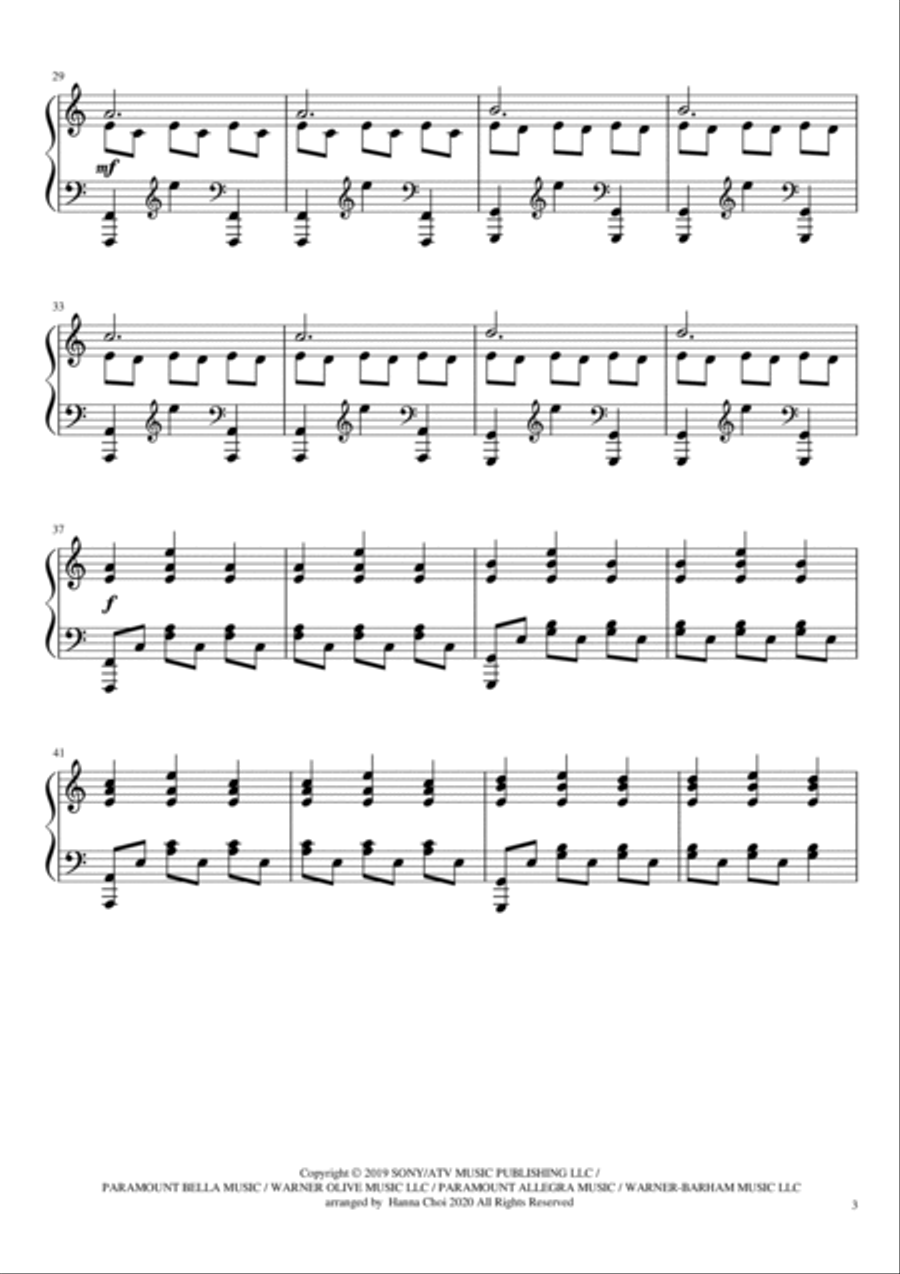 Interstellar Interstellar Piano Solo scores gallery preview page 3
