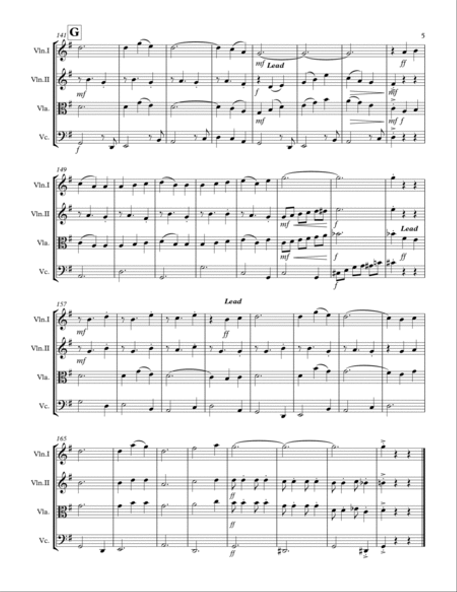 The Most Wonderful Time Of The Year String Quartet scores gallery preview page 6