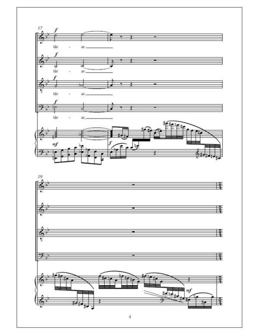 Julen sveper in - Mixed choir & piano Mixed Choir scores gallery preview page 5