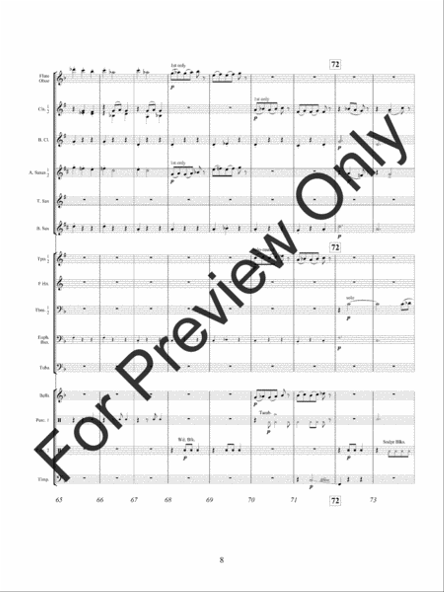 The Fortune Tellers Daughter Concert Band scores gallery preview page 12