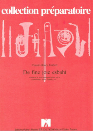 Book cover for De fine joie esbahi, avec instrument grave en ut