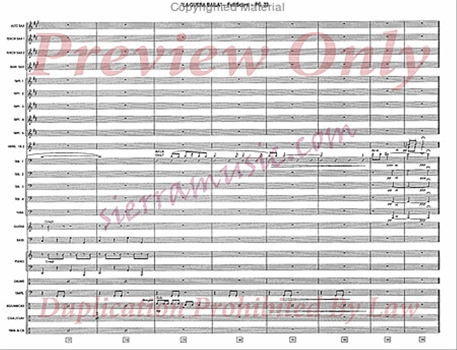 La Guera Baila (The Fair One Dances) Jazz Ensemble scores gallery preview page 24