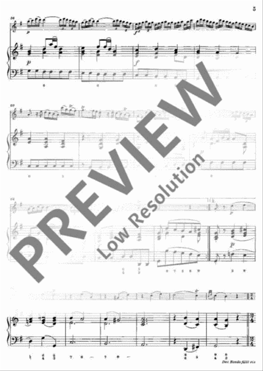 Hamburger Sonata G Major Flute scores gallery preview page 6