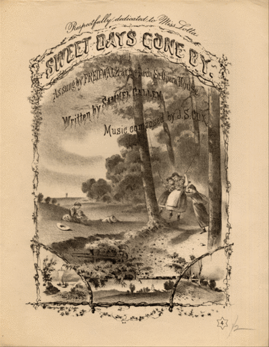 Sweet Days Gone By. Song and Chorus 4-Part scores gallery preview page 1