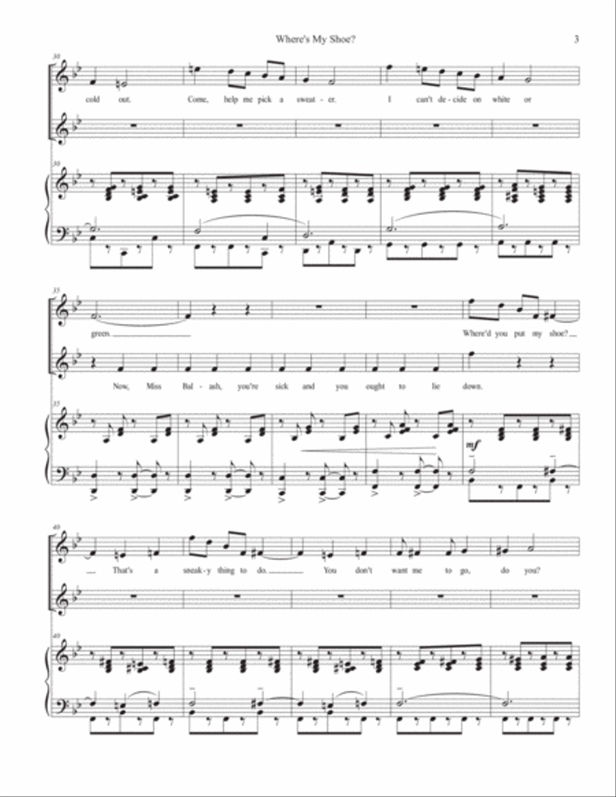 Where's My Shoe? Vocal Duet scores gallery preview page 3