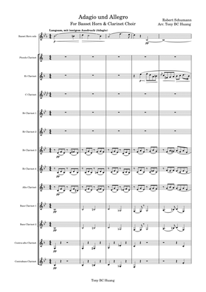 Schumann: Adagio and Allegro for Solo Basset Horn and Clarinet Choir