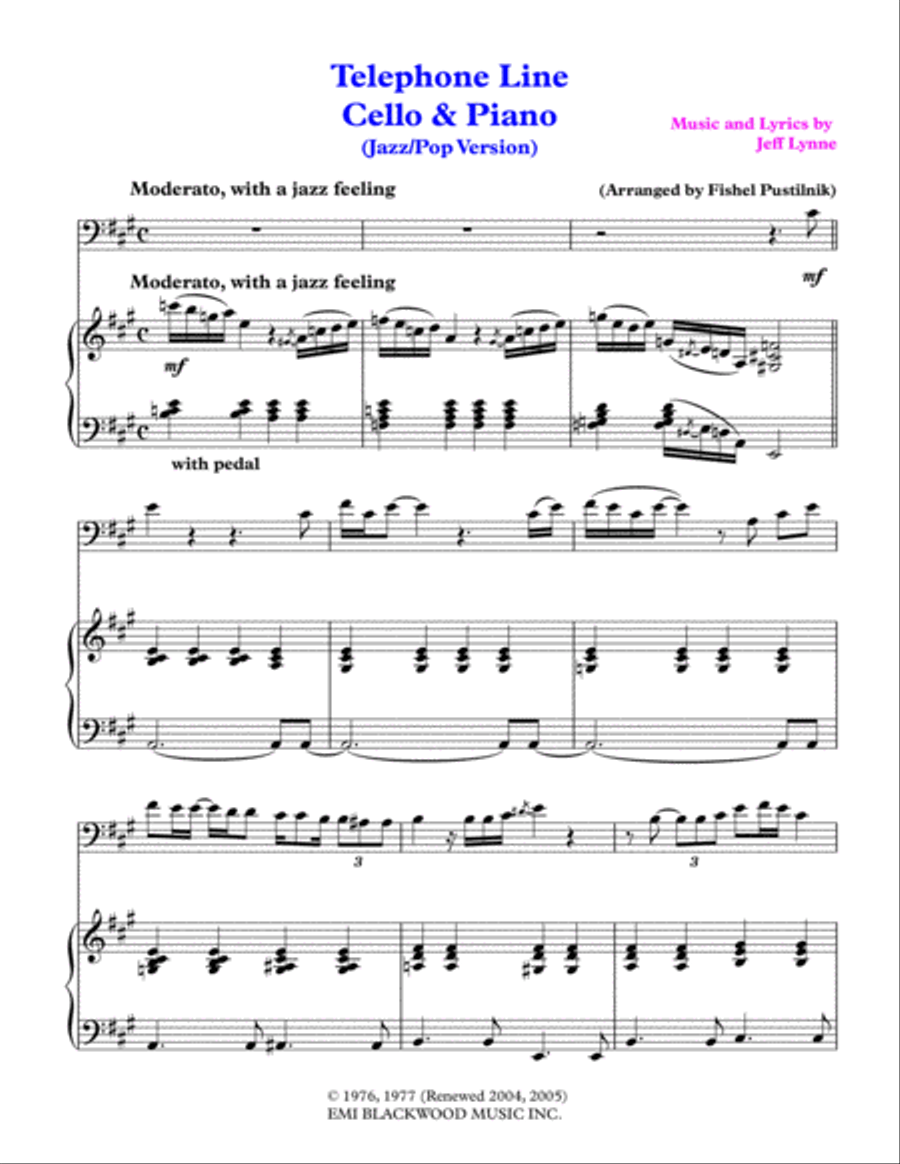 Telephone Line Piano scores gallery preview page 2