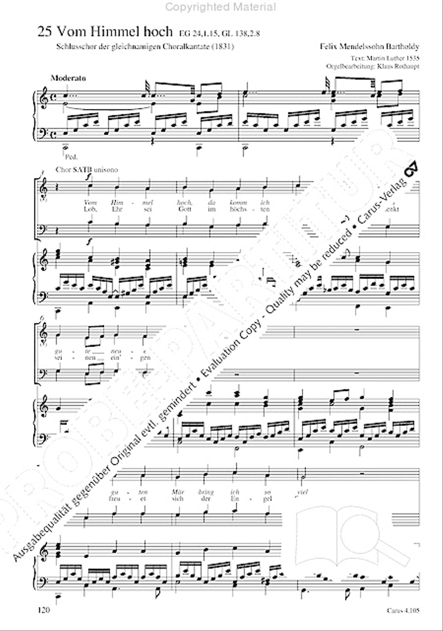 Choral collection Mendelssohn - editionchor Choir scores gallery preview page 121