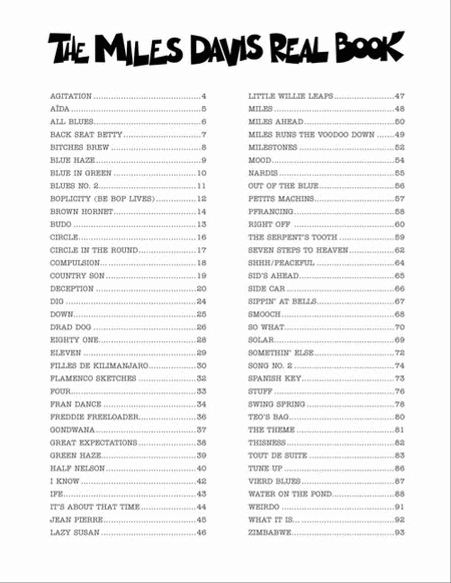 The Miles Davis Real Book - Second Edition B-Flat Instrument scores gallery preview page 2