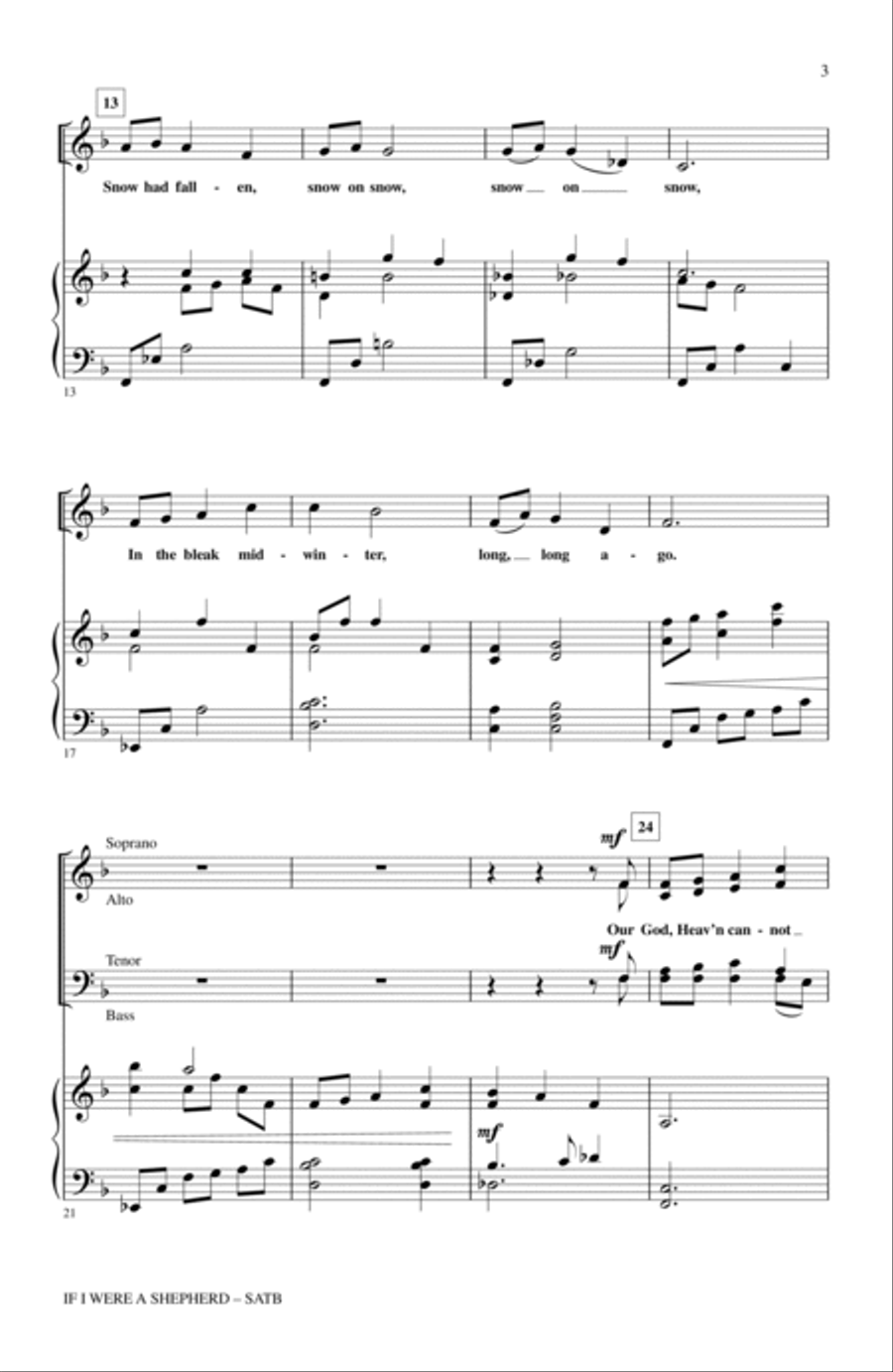 If I Were A Shepherd 4-Part scores gallery preview page 2