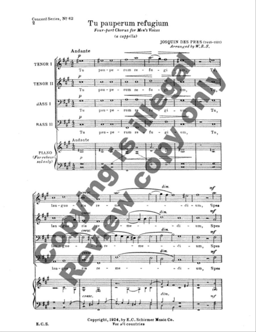 Tu pauperum refugium Tu pauperum refugium TTBB scores gallery preview page 3