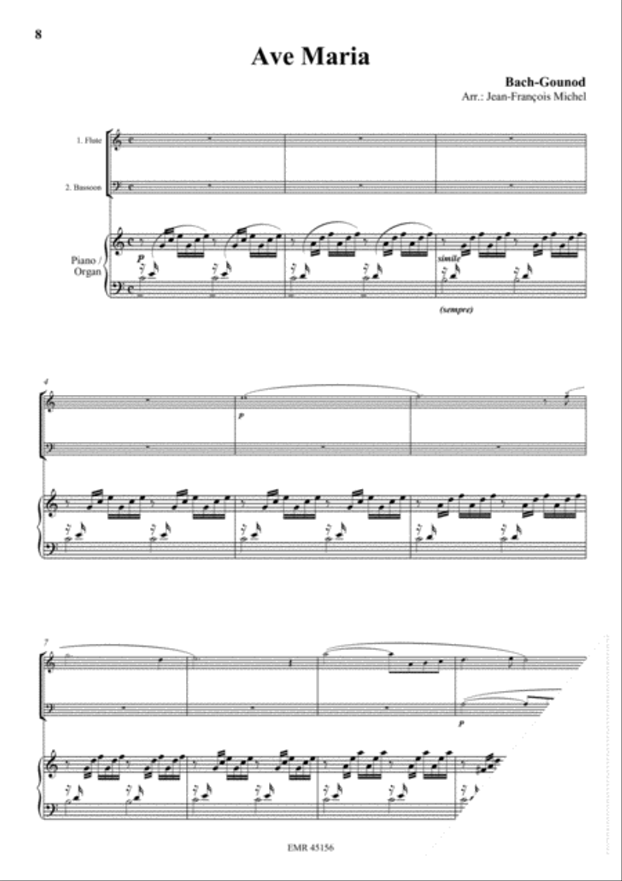 Halleluja (Handel) / Ave Maria (Bach-Gounod) / Trumpet Voluntary (Clarke) Bassoon scores gallery preview page 4