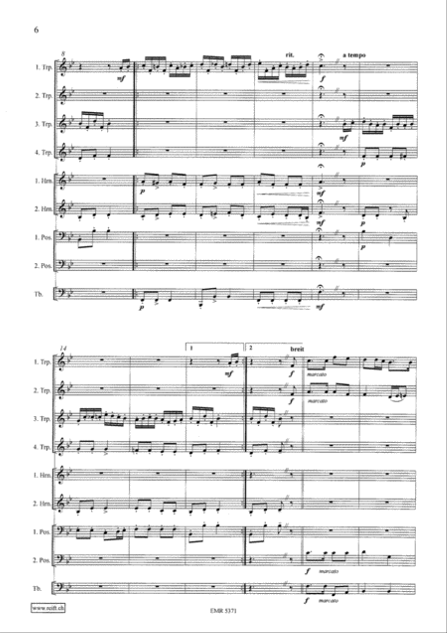 Thema und Variationen Brass Ensemble scores gallery preview page 6