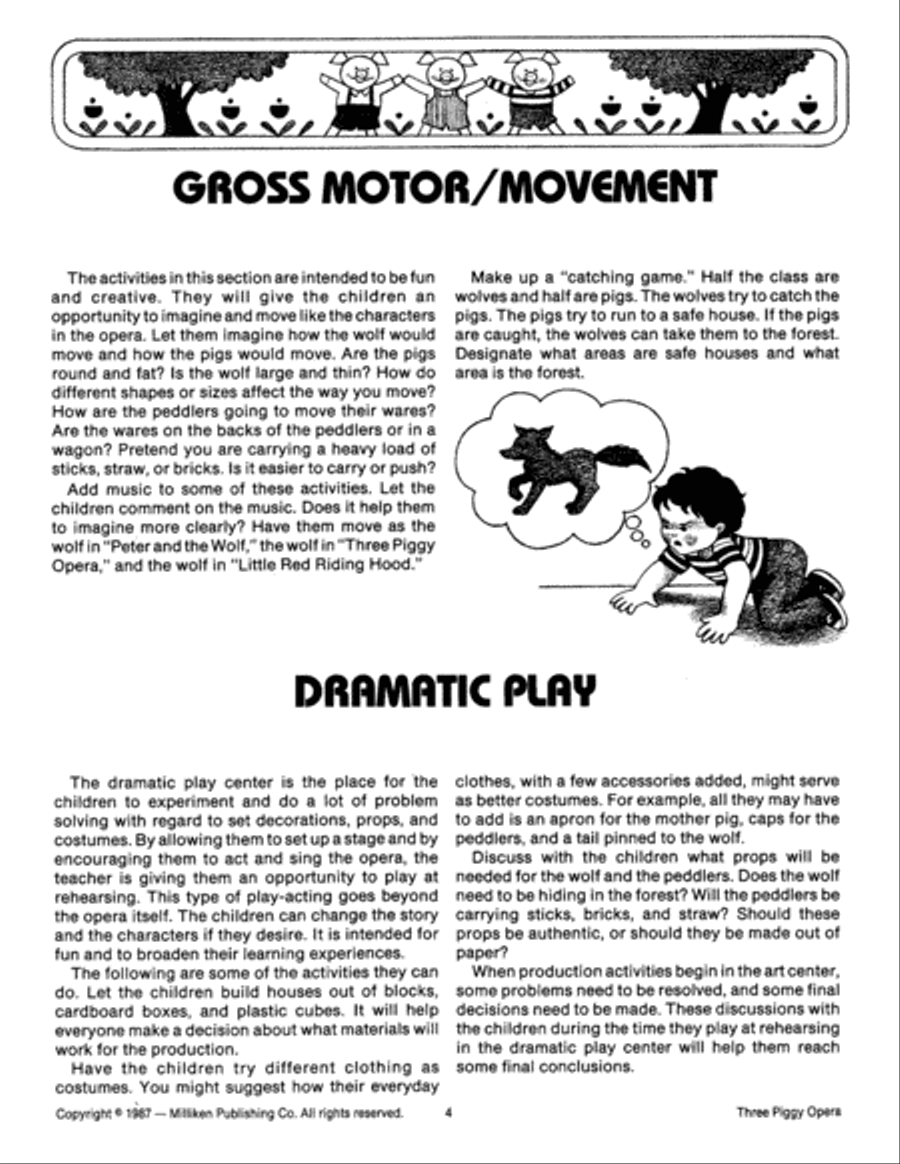Three Piggy Opera Unison Choir scores gallery preview page 4