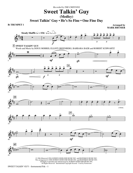Sweet Talkin' Guy - Music Of The Chiffons (Medley) - Bb Trumpet 1