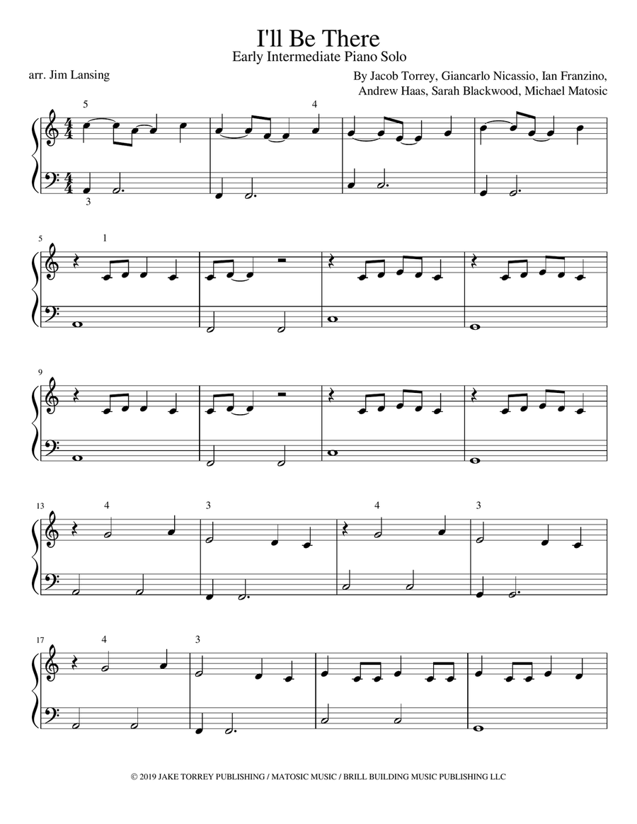 I'll Be There Piano Method scores gallery preview page 2