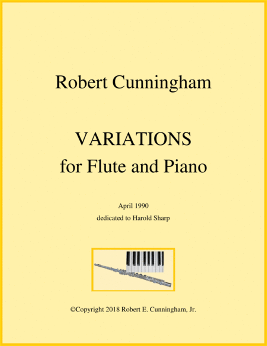 Variations for Flute and Piano Flute Solo scores gallery preview page 1