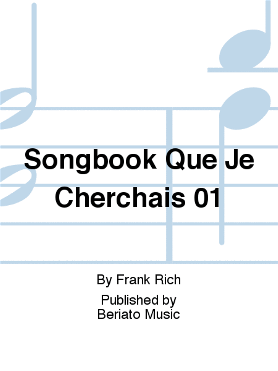 Songbook Que Je Cherchais 01