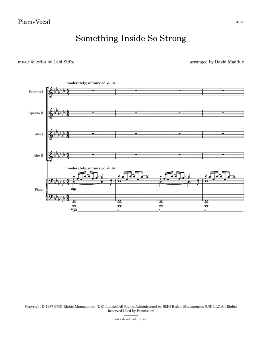(Something Inside) So Strong SSAA scores gallery preview page 1