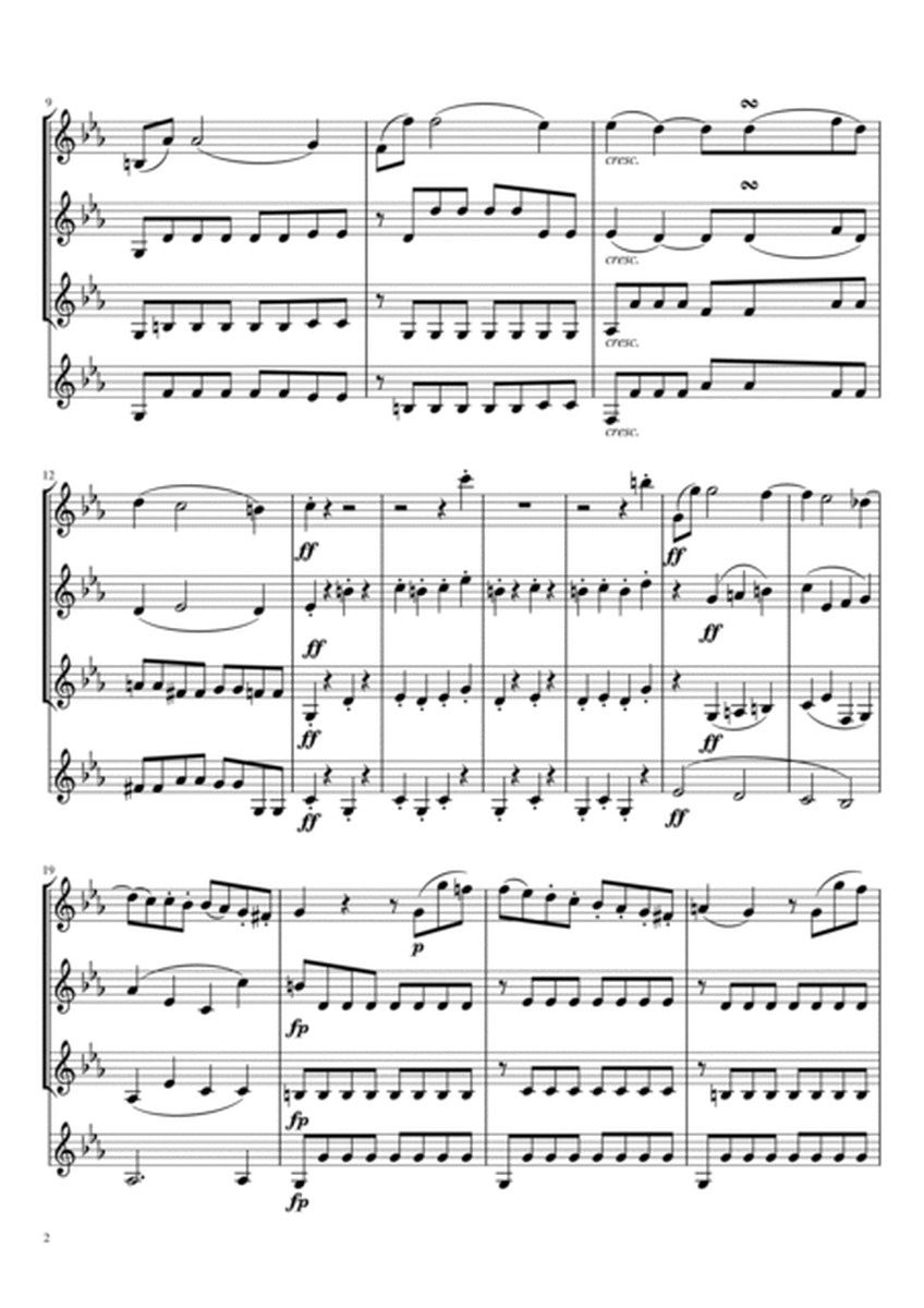 Ludwig van Beethoven: Quartet No.4 Op.18 in C minor for 4 Clarinets (3 Clarinets and Bass Clarinet).