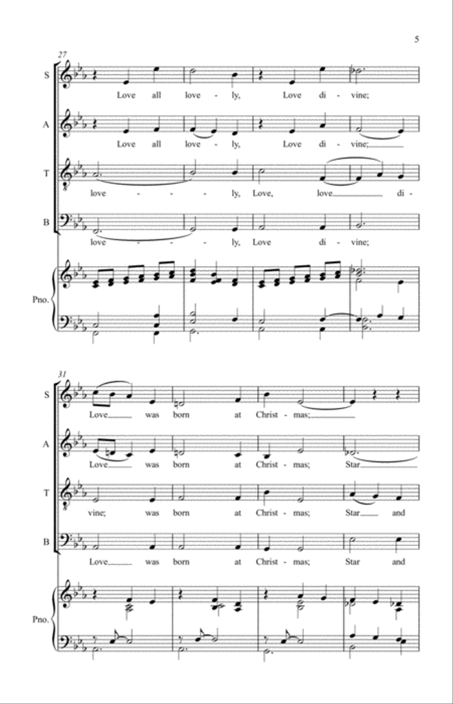 Love Came Down at Christmas 4-Part scores gallery preview page 4