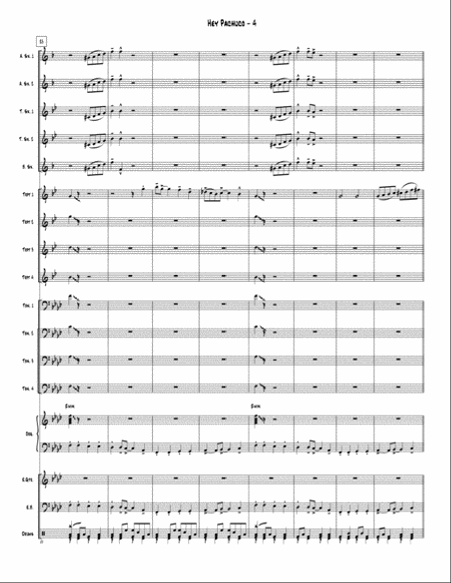Hey Pachuco Jazz Ensemble scores gallery preview page 5