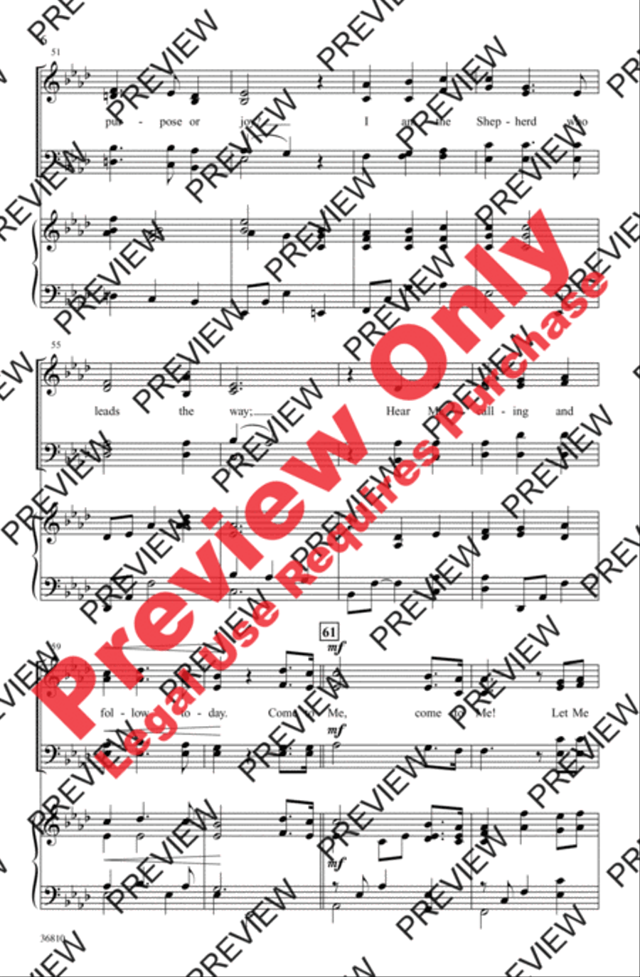 Come to Me 4-Part scores gallery preview page 6