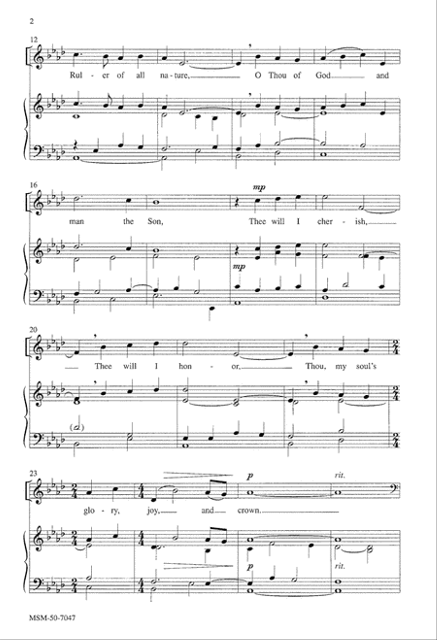 Fairest Lord Jesus 4-Part scores gallery preview page 3
