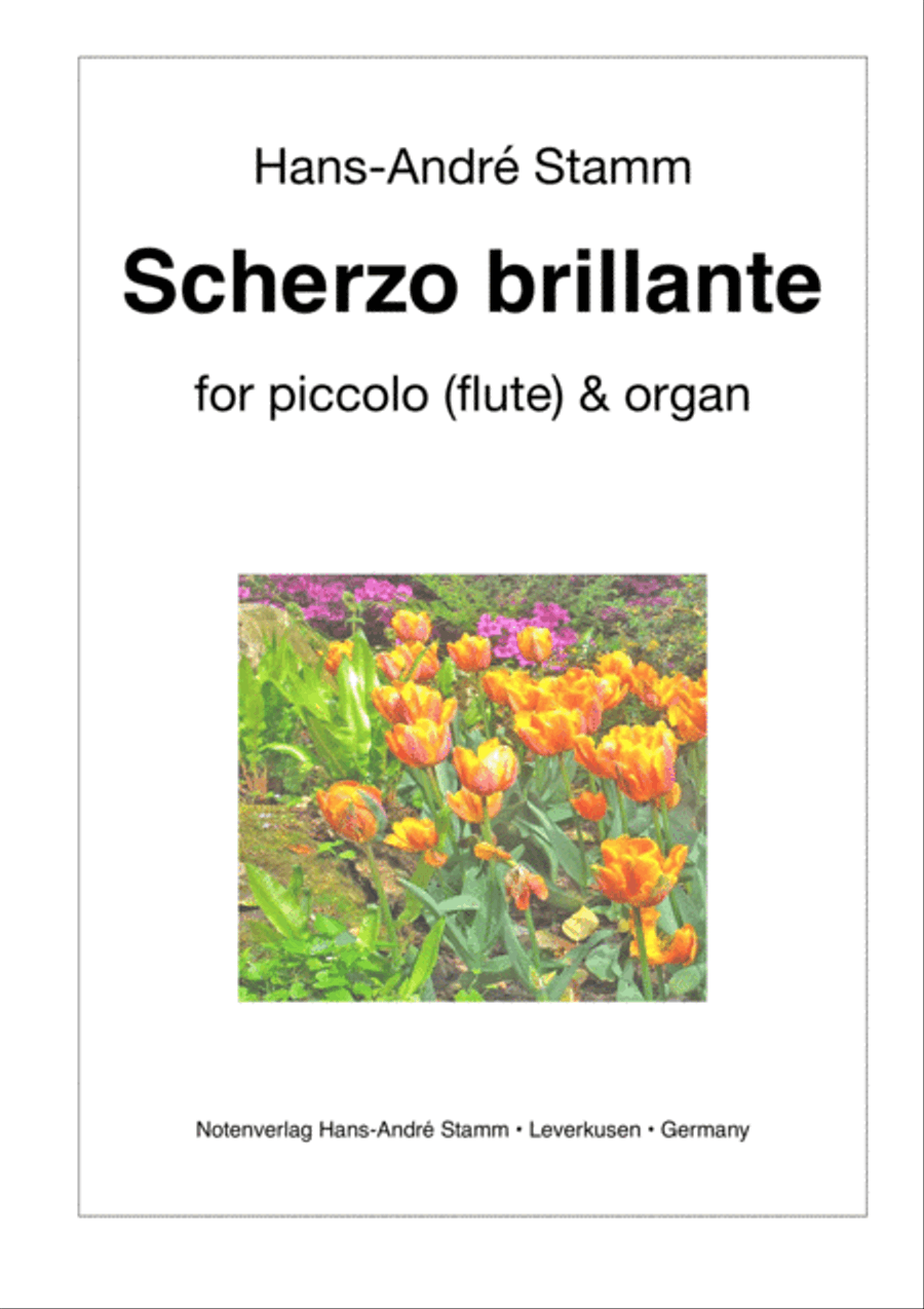 Scherzo brillante for piccolo (flute) and organ Woodwind Duet scores gallery preview page 1