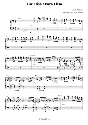 L. V. Beethoven - Für Elise / Para Elisa - Jazz piano version - Advanced Intermediate.