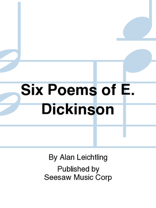 Book cover for Six Poems of E. Dickinson