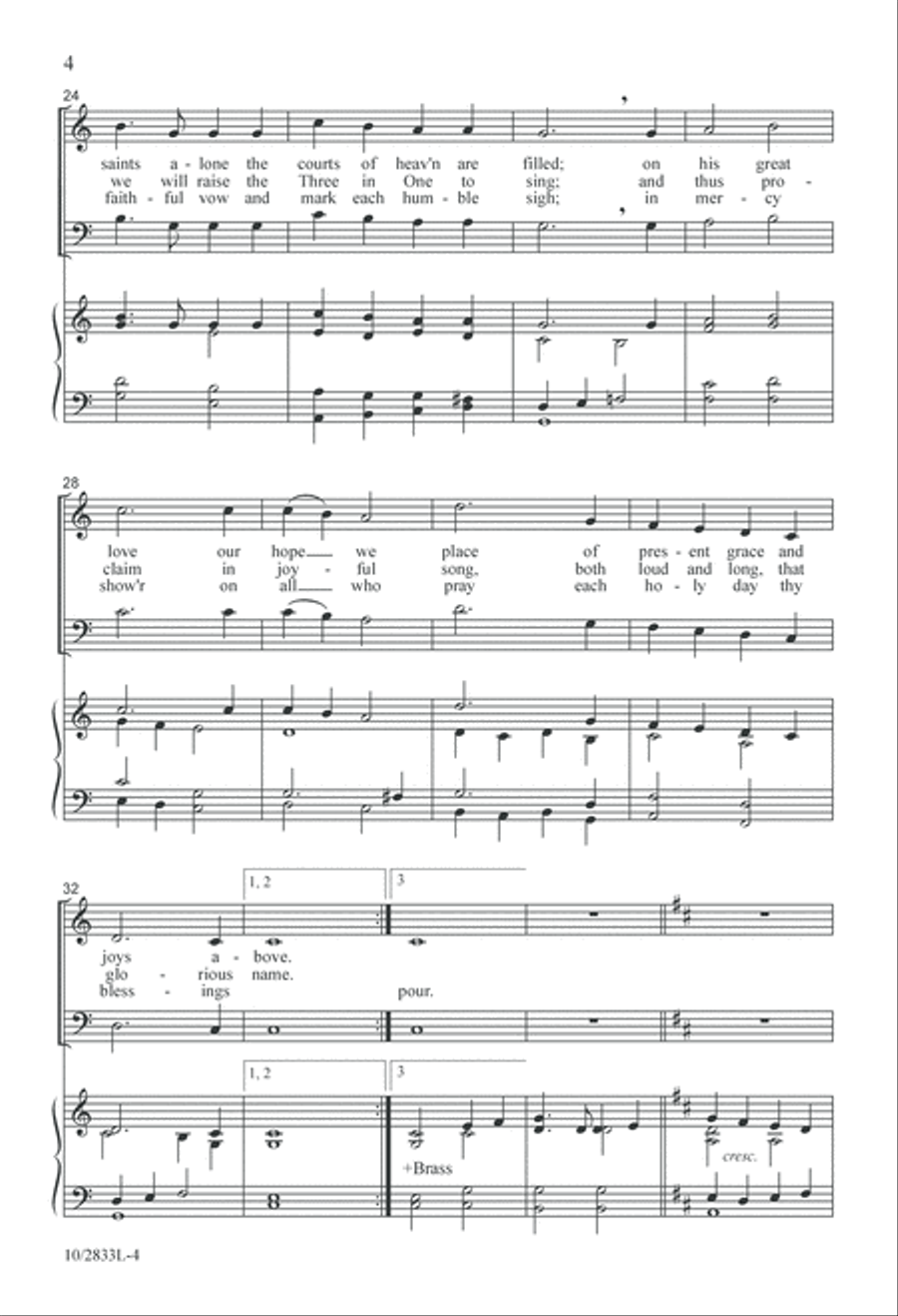 Christ Is Our Cornerstone 4-Part scores gallery preview page 5