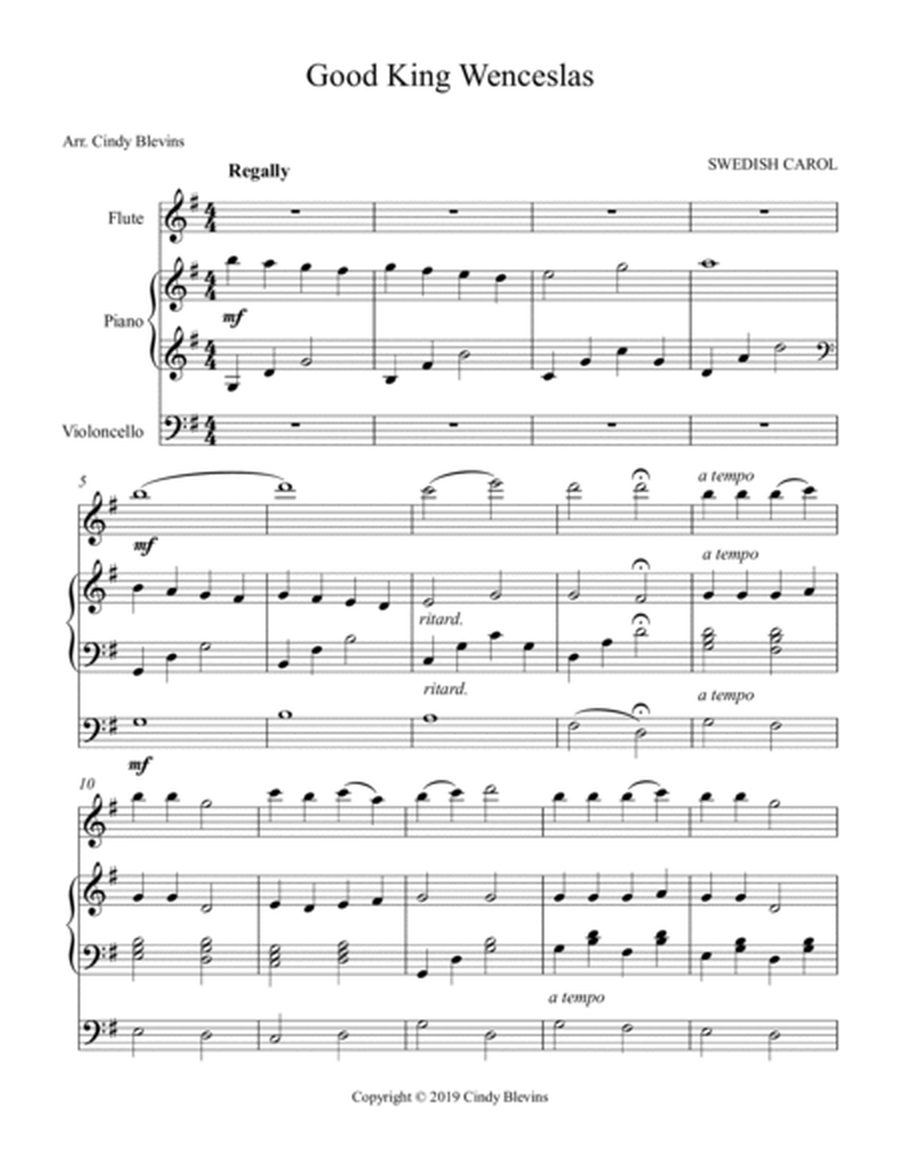Good King Wenceslas, for Piano, Flute and Cello image number null