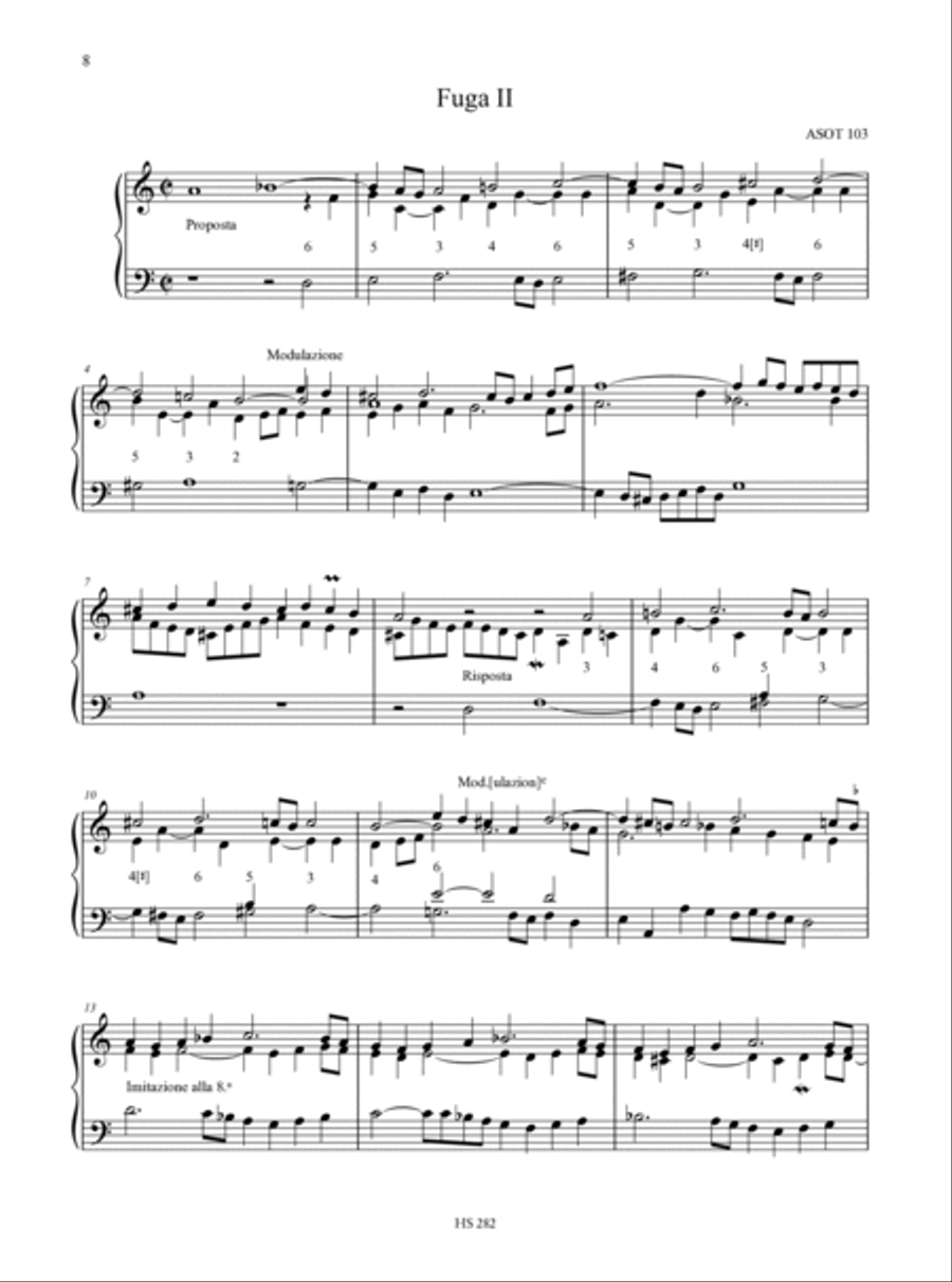 15 Fugues (ASOT 102-116) for Keyboard. Three- and Four-Part Elaboration from the original Two-Part version 4-Part scores gallery preview page 3