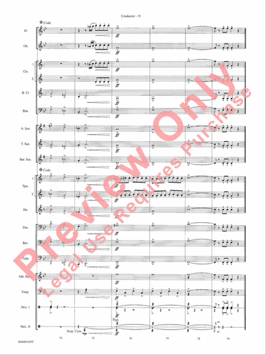 Medieval Legend Concert Band scores gallery preview page 18