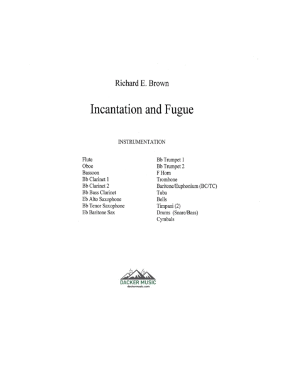 Incantation and Fugue Concert Band scores gallery preview page 2