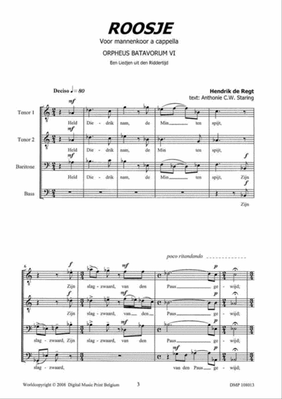 Roosje Roosje Unison Choir scores gallery preview page 2