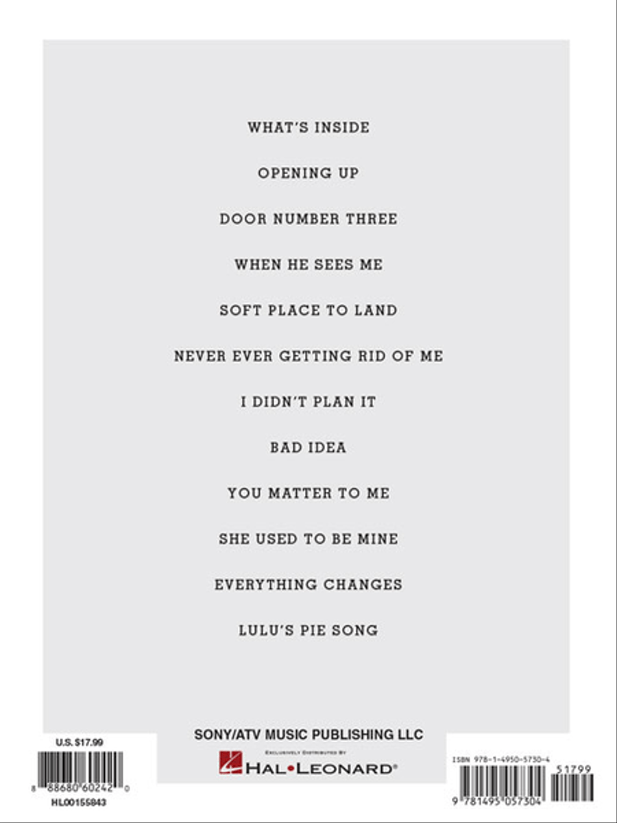 Sara Bareilles – What's Inside: Songs from Waitress Piano, Vocal, Guitar scores gallery preview page 6