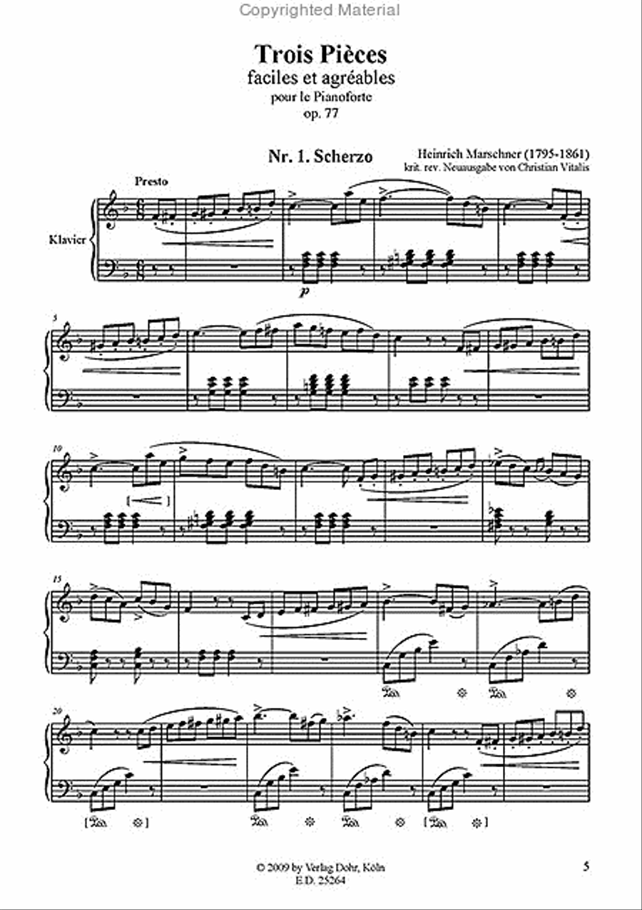 Trois Pièces faciles et agréables pour le Pianoforte op. 77 Piano Solo scores gallery preview page 2